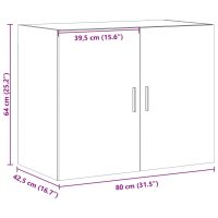 vidaXL Väggskåp sonoma-ek 80x42,5x64 cm konstruerat trä - Bild 11