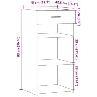 vidaXL Skåp vit 45x42,5x93 cm konstruerat trä - Bild 10