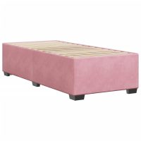 vidaXL Sängram rosa 90x190 cm sammet - Bild 2