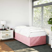 vidaXL Sängram rosa 90x190 cm sammet - Bild 3