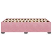 vidaXL Sängram rosa 120x190 cm Sammet - Bild 5