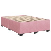 vidaXL Sängram rosa 140x190 cm sammet - Bild 2