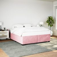 vidaXL Sängram rosa 180x200 cm sammet - Bild 3