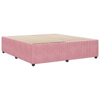 vidaXL Sängram rosa 200x200 cm sammet - Bild 6