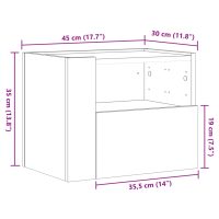 vidaXL Väggmonterade sängbord 2 st vit 45x30x35 cm - Bild 11