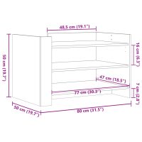 vidaXL Soffbord sonoma-ek 80x50x50 cm konstruerat trä - Bild 10