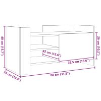 vidaXL Tv-bänk vit 80x35x40 cm konstruerat trä - Bild 11