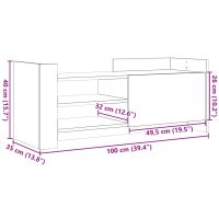 vidaXL Tv-bänk vit 100x35x40 cm konstruerat trä - Bild 11