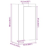 vidaXL Skoskåp svart 52x37,5x100 cm konstruerat trä - Bild 10