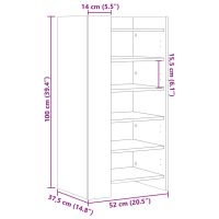 vidaXL Skoskåp vit 52x37,5x100 cm konstruerat trä - Bild 10