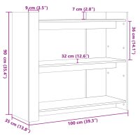 vidaXL Konsolbord vit 100x35x90 cm konstruerat trä - Bild 8