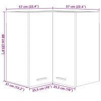 vidaXL Väggskåp hörn sonoma-ek 57x57x60 cm konstruerat trä - Bild 11