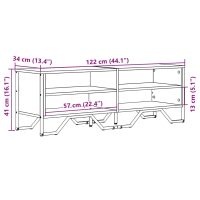 vidaXL Tv-bänk svart 122x34x41 cm konstruerat trä - Bild 9