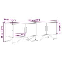 vidaXL Tv-bänk sonoma ek 122x34x41 cm konstruerat trä - Bild 10