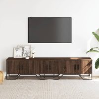 vidaXL Tv-bänk brun ek 180x34x41 cm konstruerat trä - Bild 3