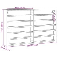 vidaXL Vitrinskåp sonoma-ek 100x8,5x58 cm konstruerat trä - Bild 10