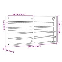 vidaXL Vitrinskåp betonggrå 100x8,5x50 cm konstruerat trä - Bild 10