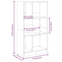 vidaXL Bokhylla betonggrå 57x28,5x107,5 cm konstruerat trä - Bild 9