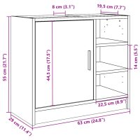 vidaXL Tvättställsskåp svart 63x29x55 cm konstruerat trä - Bild 11