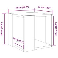 vidaXL Soffbord brun ek 32x32x30 cm konstruerat trä - Bild 9