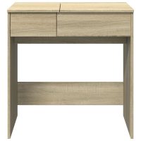 vidaXL Sminkbord med spegel sonoma-ek 73x46,5x120 cm - Bild 5