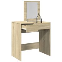 vidaXL Sminkbord med spegel sonoma-ek 73x46,5x120 cm - Bild 8