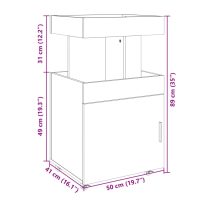 vidaXL Barvagn vit 50x41x89 cm konstruerat trä - Bild 10