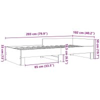 vidaXL Sängram vit 100x200 cm konstruerad trä - Bild 9