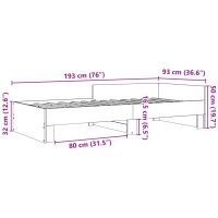 vidaXL Sängram vit 90x190 cm konstruerat trä - Bild 8