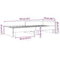 VidaXL Sängram svart 75x190 cm konstruerat trä - Bild 9