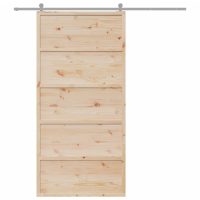 vidaXL Ladugårdsdörr 100x208 cm massiv furu - Bild 3