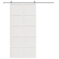 vidaXL Ladugårdsdörr vit 100x208 cm massiv furu - Bild 3