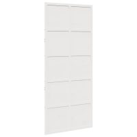 vidaXL Ladugårdsdörr vit 90x208 cm massiv furu - Bild 2