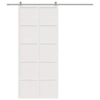 vidaXL Ladugårdsdörr vit 90x208 cm massiv furu - Bild 3