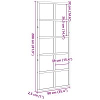 vidaXL Ladugårdsdörr vit 90x208 cm massiv furu - Bild 10