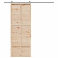 vidaXL Ladugårdsdörr 80x208 cm massiv furu - Bild 3