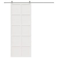 vidaXL Ladugårdsdörr vit 80x208 cm massiv furu - Bild 3