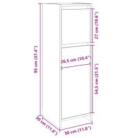 vidaXL Badrumsskåp sonoma-ek 30x30x95 cm konstruerat trä - Bild 10