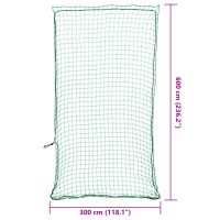 vidaXL Lastnät med elastiskt rep grön 6x3 m PP - Bild 6