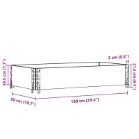 vidaXL Odlingslåda svart 100x50 cm massiv furu - Bild 8