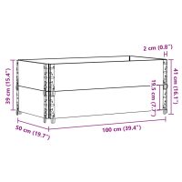 vidaXL Odlingslåda svart 100x50 cm massiv furu - Bild 8