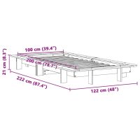 vidaXL Sängram utan madrass 100x200 cm massiv furu - Bild 9