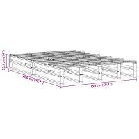 vidaXL Sängram utan madrass 150x200 cm massiv furu - Bild 9