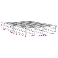 vidaXL Sängram utan madrass vit 120x190 cm massiv furu - Bild 9