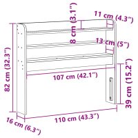 vidaXL Huvudgavel med hyllor vaxbrun 100 cm massiv furu - Bild 9