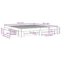 vidaXL Sängram rökfärgad ek 180x200 cm konstruerad trä - Bild 11