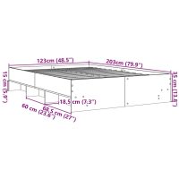 vidaXL Sängram utan madrass sonoma-ek 120x200 cm konstruerad trä - Bild 10