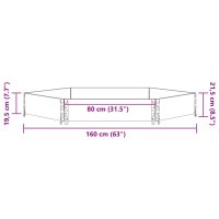 vidaXL Pallkrage sexhörning 160x160 cm massiv furu - Bild 7