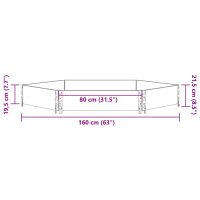 vidaXL Pallkrage sexhörning svart 160x160 cm massiv furu - Bild 7