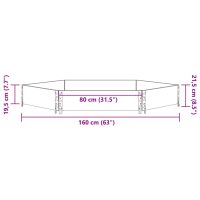 vidaXL Pallkrage sexhörning brun 160x160 cm massiv furu - Bild 7